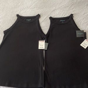 Two Cynthia Rowley black tank tops